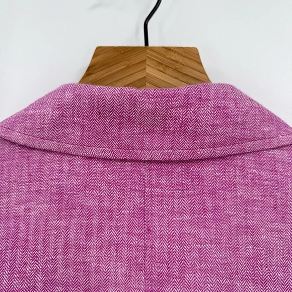 Talbots Plus Linen Herringbone Blazer Size 16W - Picture 9 of 11